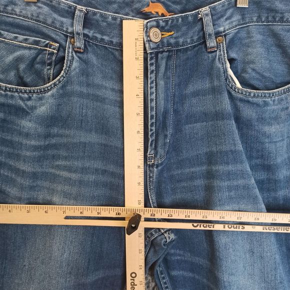 Tommy Bahama Jeans Men 38/32 Blue Straight Leg High Rise Mid Wash Denim - Picture 5 of 10